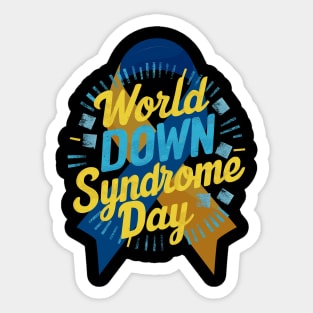 march 21 world down syndrome day Sticker